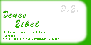 denes eibel business card